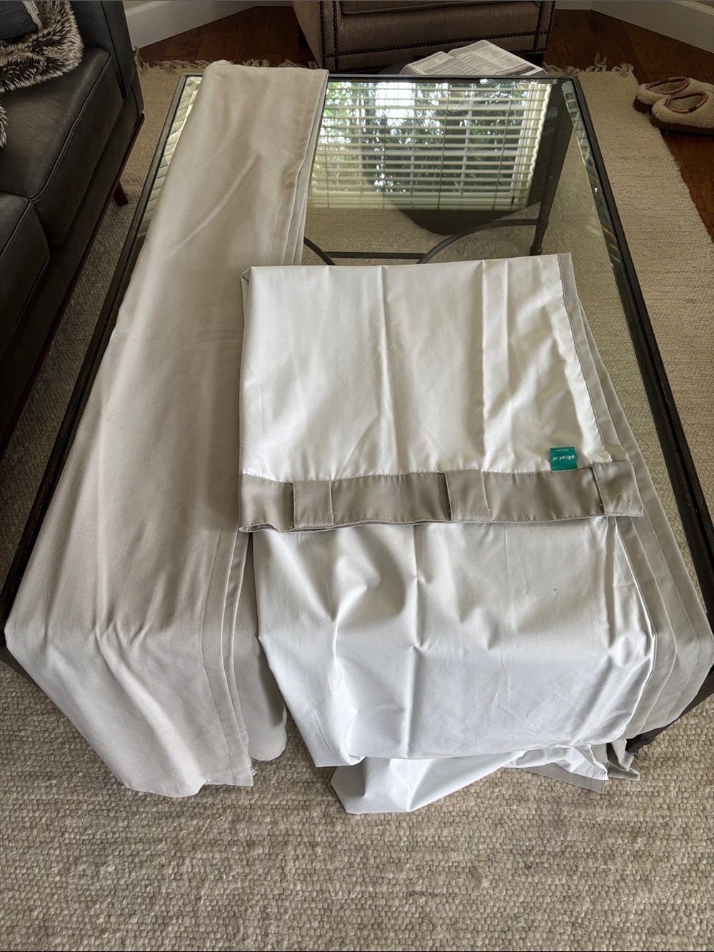 Pillowfort Blackout Drapes / Curtains 42”W x 74”L Taupe Panels